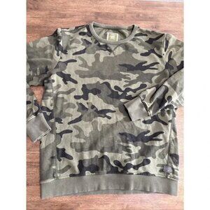 G Star Raw Camo Camoflauge Crewneck Sweatshirt Pullover Cargo Line Large